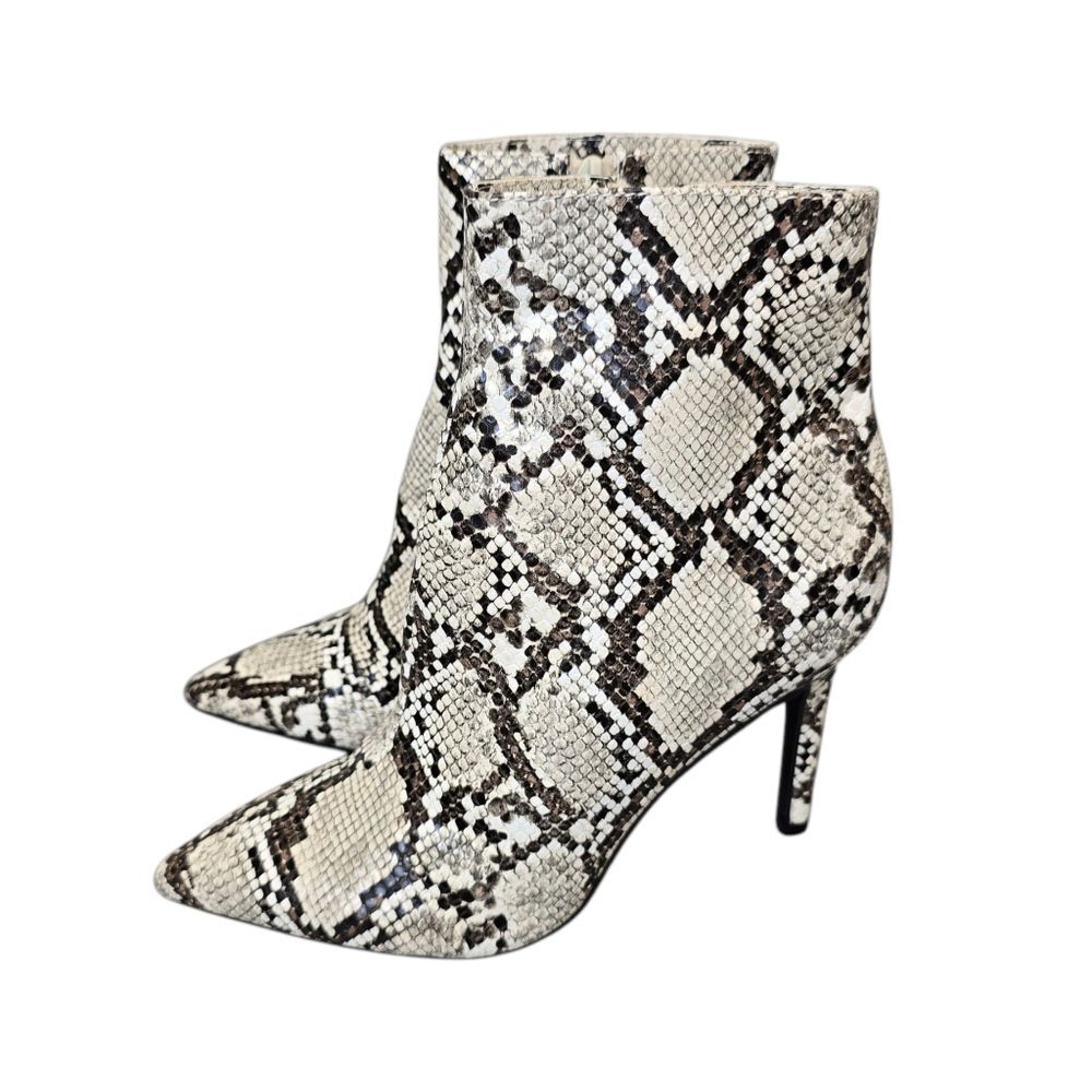 Thalia Sodi Women's 6 Rylie Snakeskin Patterned Pointed-Toe Stiletto Ankle Boots